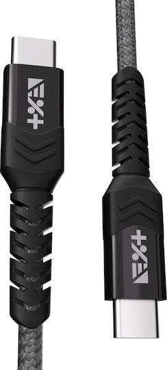 Next One Geflochten USB 2.0 Kabel USB-C männlich - USB-C Gray 1.2m