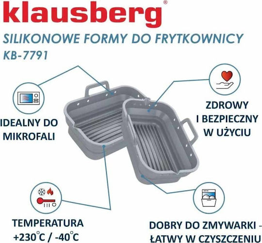 Σιλικόνες Φριτέζα 14x20 Σετ 2 Τεμάχια Φόρμα Ψησίματος Klausberg Kb 7791