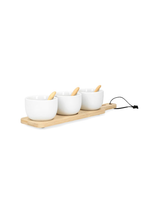 Homla Bol de Servire Rotund Ceramică Alb cu Diametru 32buc 3buc