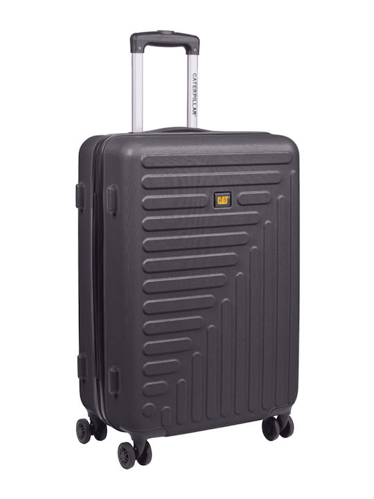 CAT Rockford Large Hard Travel Suitcase Black with 4 Wheels Height 77.2cm