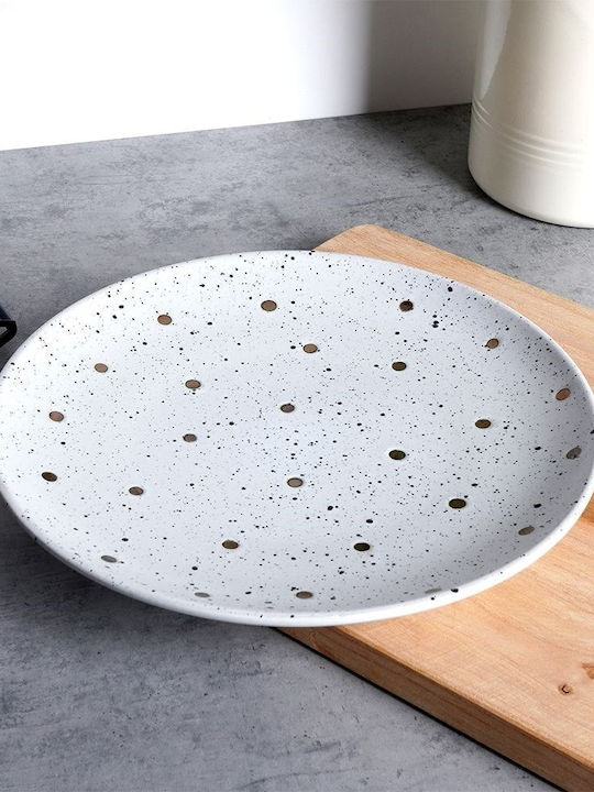 Excellent Houseware Plate Desert Ceramic White with Diameter 26.5cm