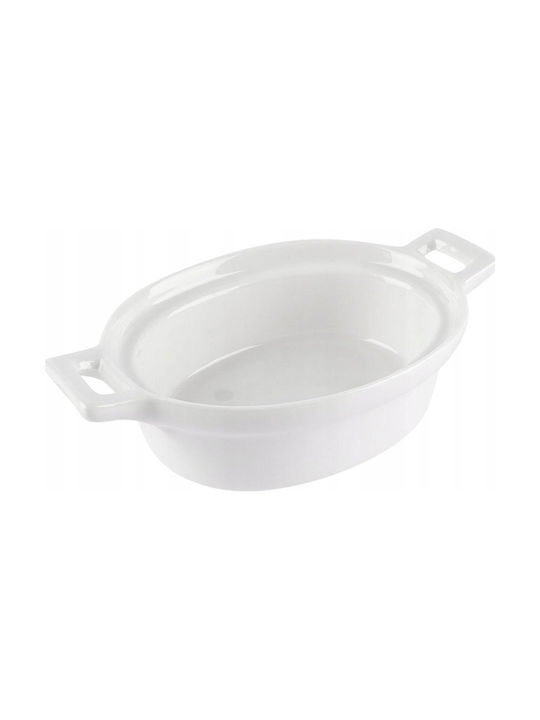 Excellent Houseware Οβάλ Πυρίμαχο Σκεύος για Σουφλέ από Πορσελάνη 14x9x4cm 3τμχ