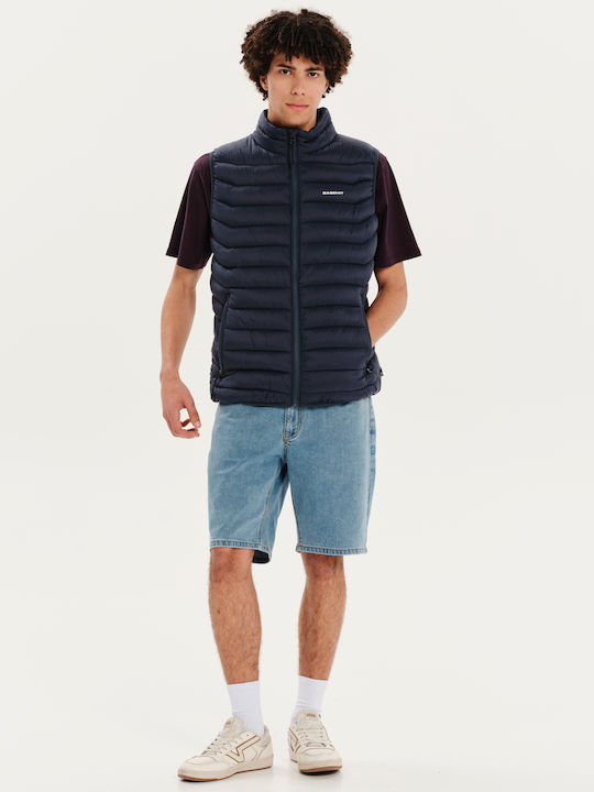 Ärmellos Winter Jacke Puffer Marineblau