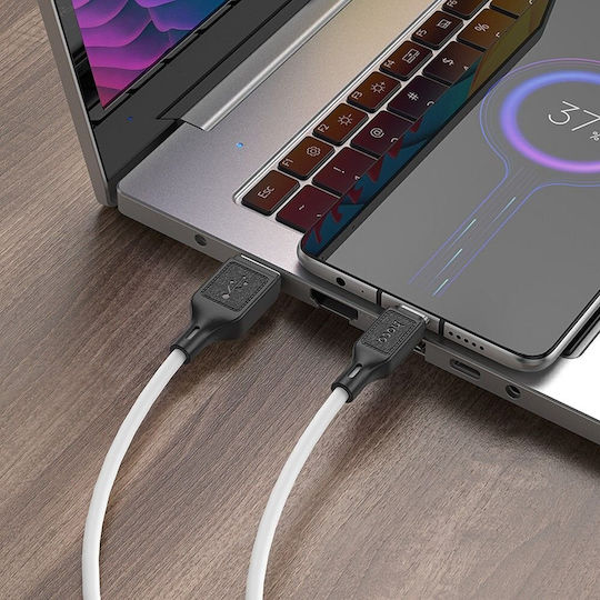 Hoco Regular USB 2.0 to micro USB Cable Λευκό 1m 1τμχ
