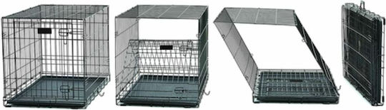 Fosvit Pupcorn Dog Wire Cage Small with 2 Doors Black 61x42x48.5cm