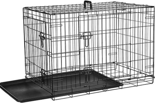 Fosvit Pupcorn Dog Wire Cage Small with 2 Doors Black 61x42x48.5cm