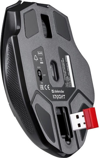 Defender GM-885 Ασύρματο Gaming Ποντίκι 3200 DPI Μαύρο