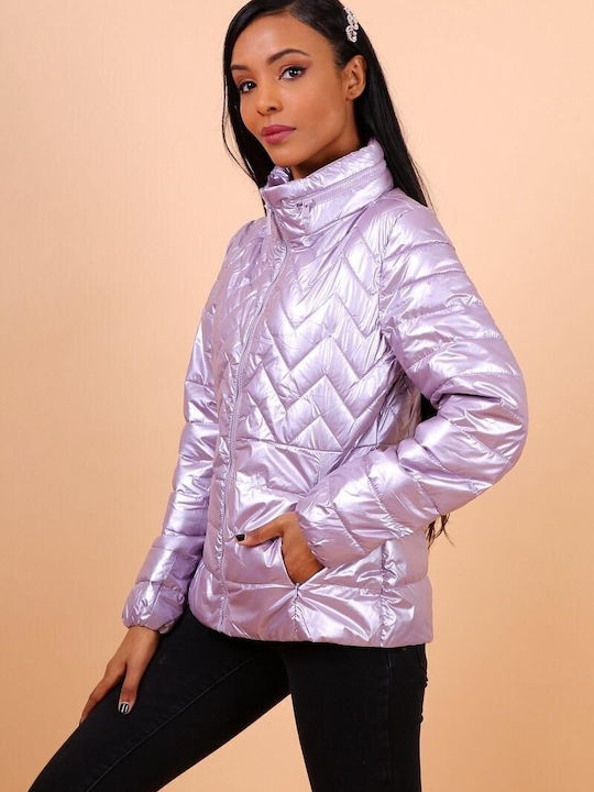 Women's Lifestyle Jacket for Spring or Autumn Lilacc