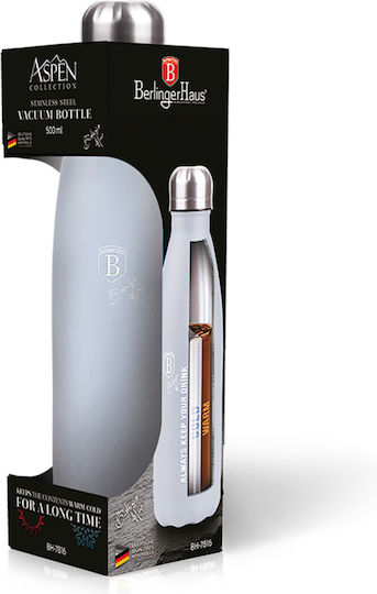 Berlinger Haus Bottle Thermos Stainless Steel 500ml is part of the ASPEN collection by Berlinger Haus The double walls and vacuum chamber are advantages of its design allowing it to keep drinks hot for up to