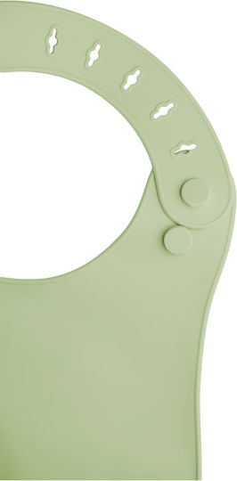 AppeKids Σαλιάρα Σιλικόνης με Τσέπη Raw Green