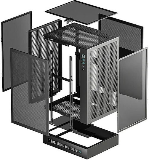 Deepcool CH170 Digital Gaming Mini-Turm Computergehäuse mit Seitenfenster Schwarz
