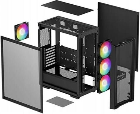 Deepcool CC560 V2 Mesh Gaming Midi Tower Computer Case with Side Window Black