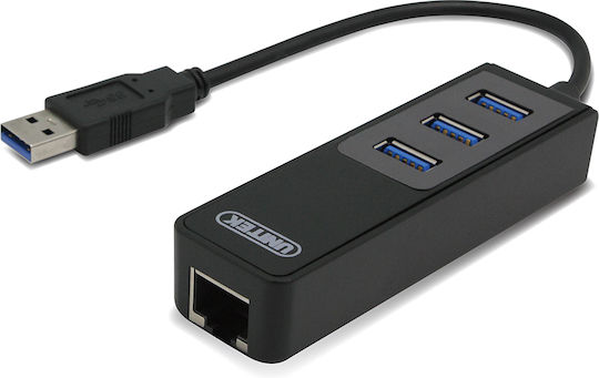 Unitek Y-3045C USB Hub 3 Ports USB 3.0 with USB-A Connection Ethernet