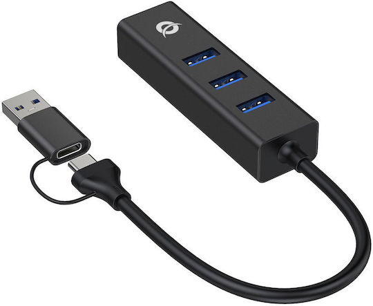 Conceptronic Hub USB 3 Porturi USB 3.0 Cu Conectare USB-A / USB-C