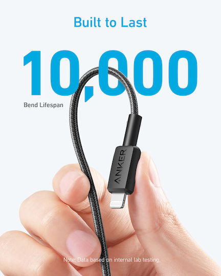 Anker Редовна USB-C към Lightning кабел Черен 0.9м (A81B5G11)