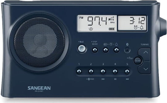 Sangean PR-D4BT Φορητό Ραδιόφωνο Μπαταρίας με Bluetooth Dark Blue
