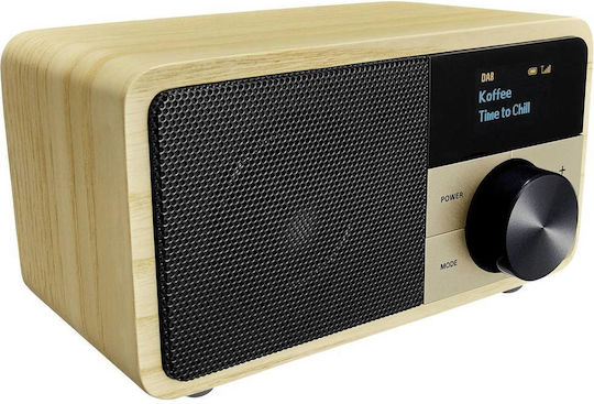 Sangean DDR-7 Tabletop Radio Rechargeable DAB+ with Bluetooth Natural Wood