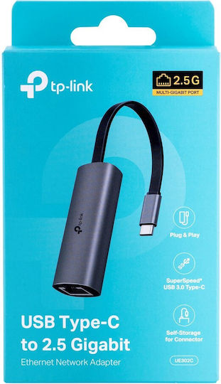 TP-LINK UE302C USB-C Адаптер За Мрежа С Проводна Ethernet Връзка