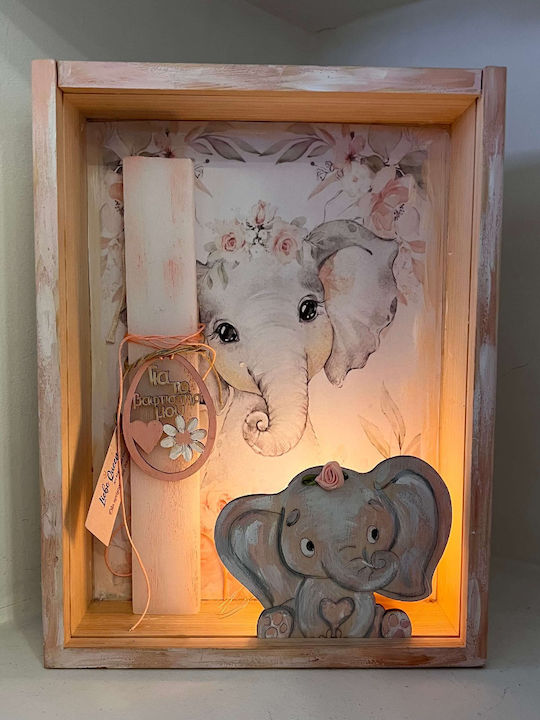 Set de Lumânări Elefant cu Ramă Iluminată Set de Lumânări Elefant cu Ramă Iluminată