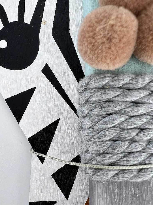 Handgemachte Duftkerze Junge Zebra Holzsockel