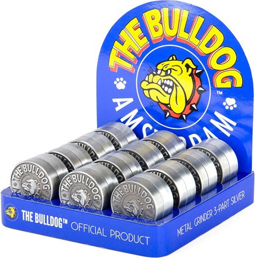 The Bulldog Amsterdam Grinder 3 Parts Silver