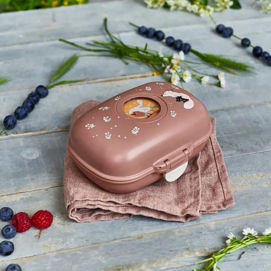 Monbento Gram Fox Παιδικό Σετ Φαγητού από Σιλικόνη 0.6lt Καφέ 14.8 x 11.4 x 7εκ.