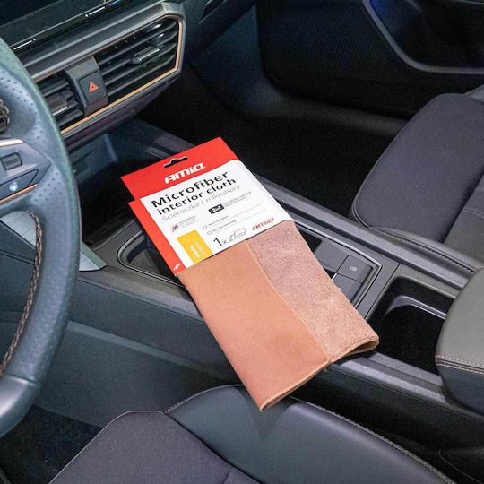 AMiO Lavetă Microfibră de curățenie pentru Materiale plastice pentru interior - Tabloul de bord Auto 500gsm Coral 30x30cm