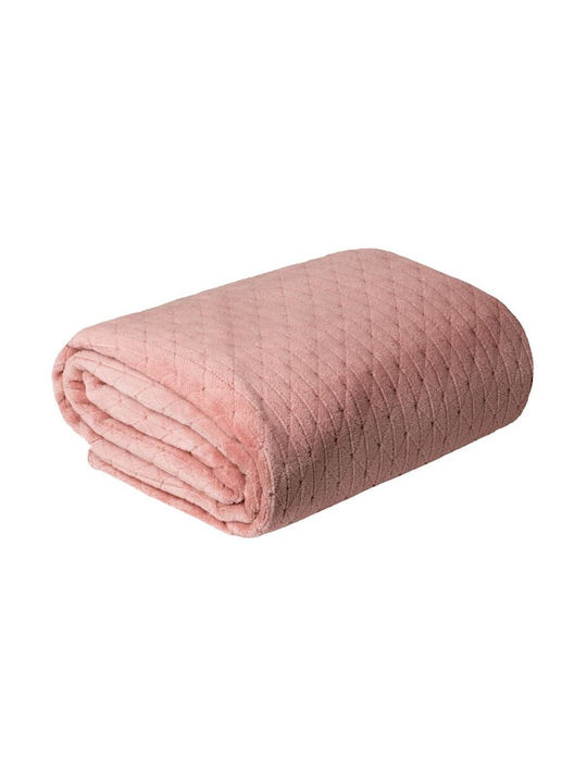 Eurofirany Cindy Κουβέρτα Fleece Μονή 150x200εκ. Pink