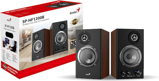 Genius SP-HF1200B Computer Speakers 2.0 With Power 36W Brown