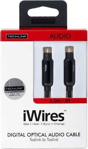 TechLink Optical Audio Cable TOS male - TOS male Μαύρο 1m (46149)