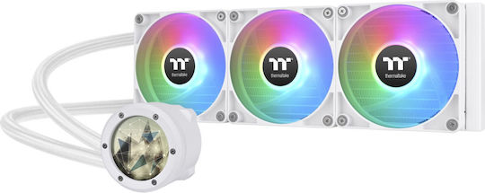 Thermaltake TH360 EX Snow Edition v2 Υδρόψυξη AIO CPU με 3 Ανεμιστήρες 120mm και ARGB Φωτισμό Λευκή