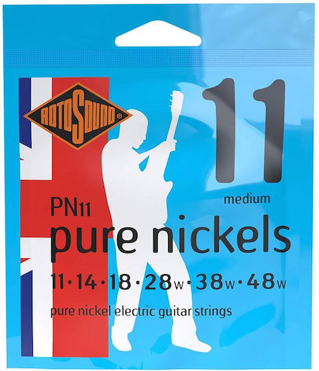 Rotosound Set Corzi Pentru Chitară Electrică Nichel Pur 11 - 48