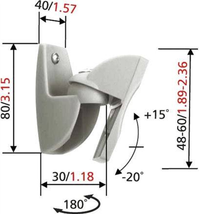 Vogel's Βάσεις Ηχείων Τοίχου Vlb 500 (Ζεύγος) σε Μαύρο Χρώμα