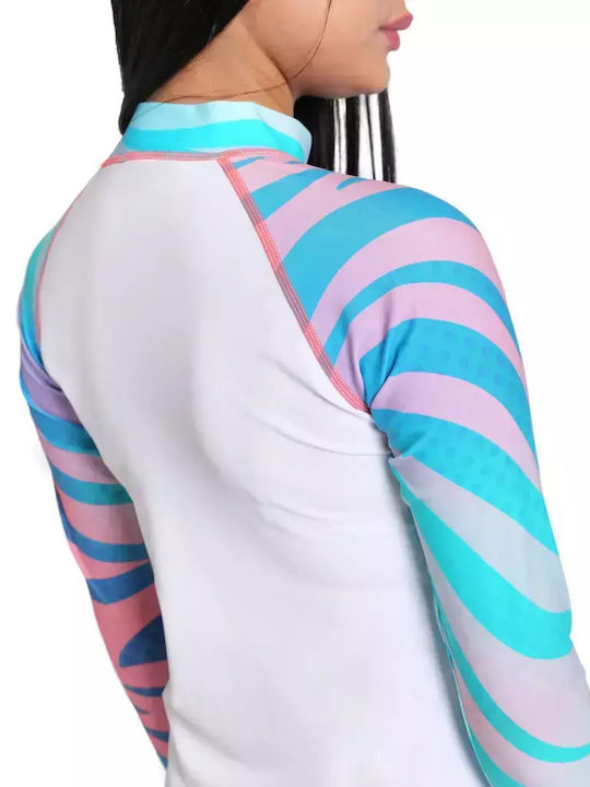 Arena Rash Vest Женски Дълъг Ръкав Слънцезащитна риза Бяла
