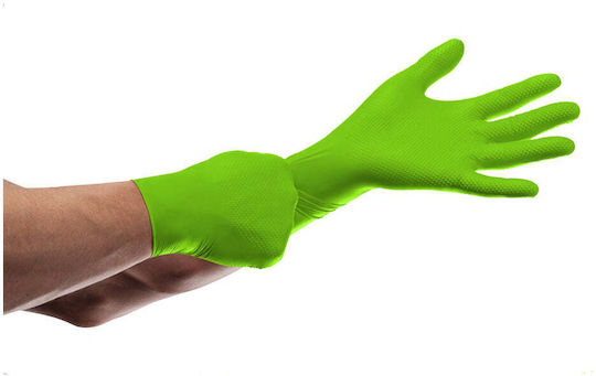 3D нитрилови ръкавици Gogrip зелени размер M 50 бр
