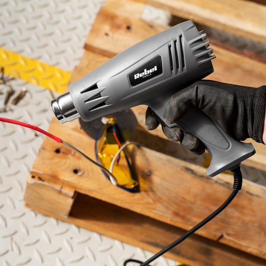 Rebel RB-1098 Пистолет за горещ въздух 1600W с регулиране на температурата до 350°C