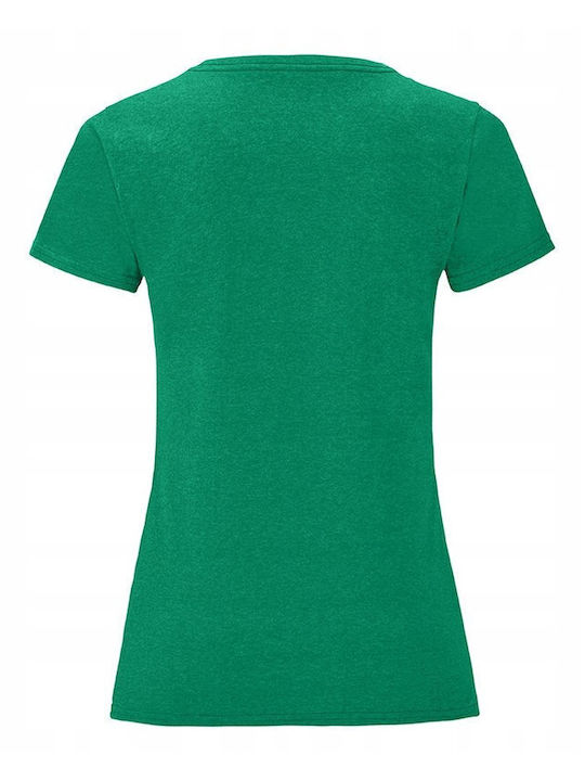 Fruit of the Loom Γυναικείο Διαφημιστικό T-shirt Κοντομάνικο Heather Green