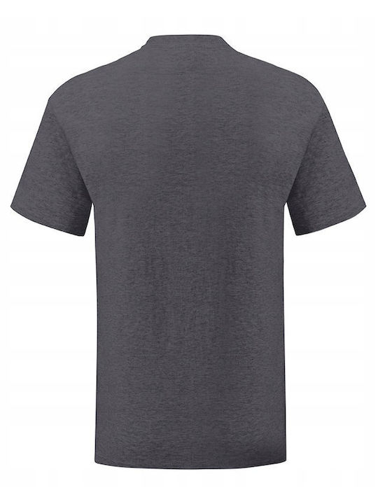 Fruit of the Loom Iconic Men's Short Sleeve Promotional T-Shirt Dark Heather Grey