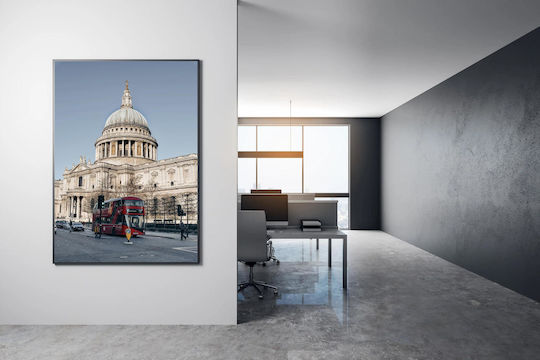 Painting St Paul's Cathedral Red Double-decker Bus 80x120