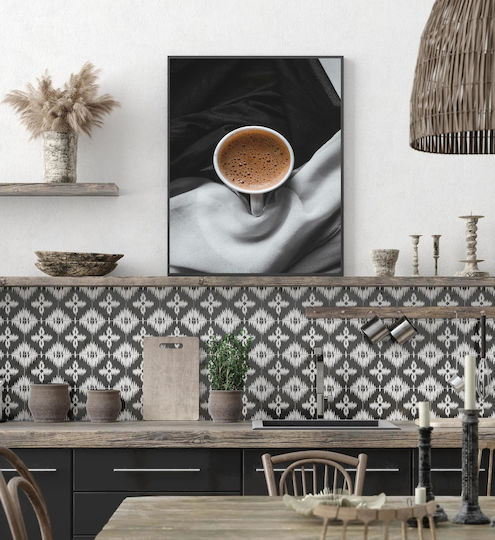 Gemälde Tasse Kaffee auf Stoff 100x150