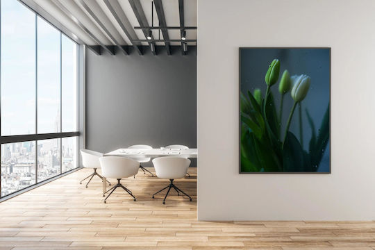 Painting Tulips Behind Glass 100x150