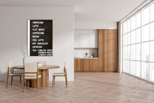 Πίνακας Coffee Menu Sign Πινακίδα Μενού Καφέ 100x150