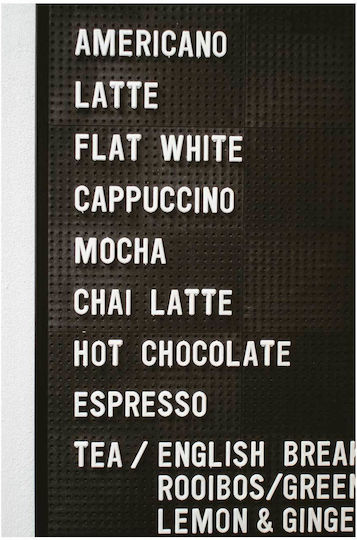 Πίνακας Coffee Menu Sign Πινακίδα Μενού Καφέ 100x150
