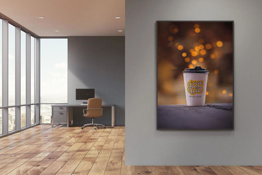 Картина с кафена чаша на фона на боке "Metro Café" 100x150