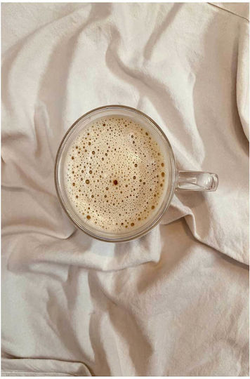 Gemälde Kaffee auf weißem Stoff 80x120