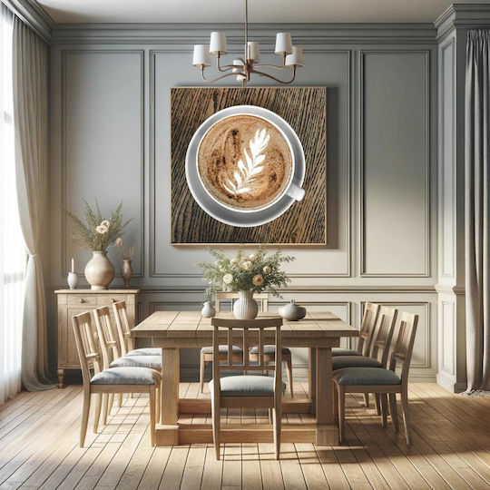 Πίνακας Artistic Coffee Cup Καλλιτεχνικό Φλιτζάνι Καφέ 100x100