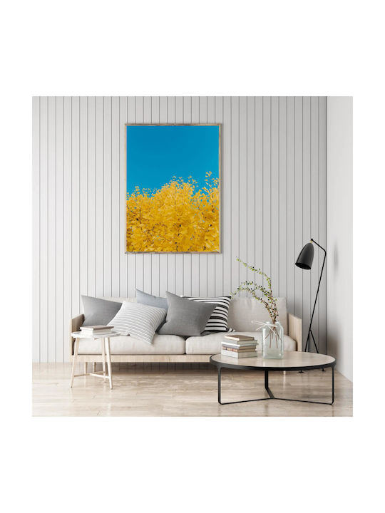 Painting Golden Tree Blue Sky 80x120