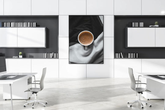 Gemälde Tasse Kaffee auf Stoff 80x120