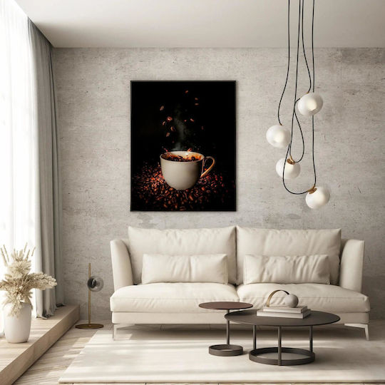 Pictură Boabe de Cafea și Ceașcă 100x150