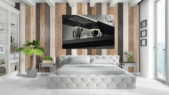 Coffee And Espresso Maker In Modern Kitchen Καφετιέρα Και Εσπρέσο Στη Μοντέρνα Κουζίνα 1 σε Καμβά
